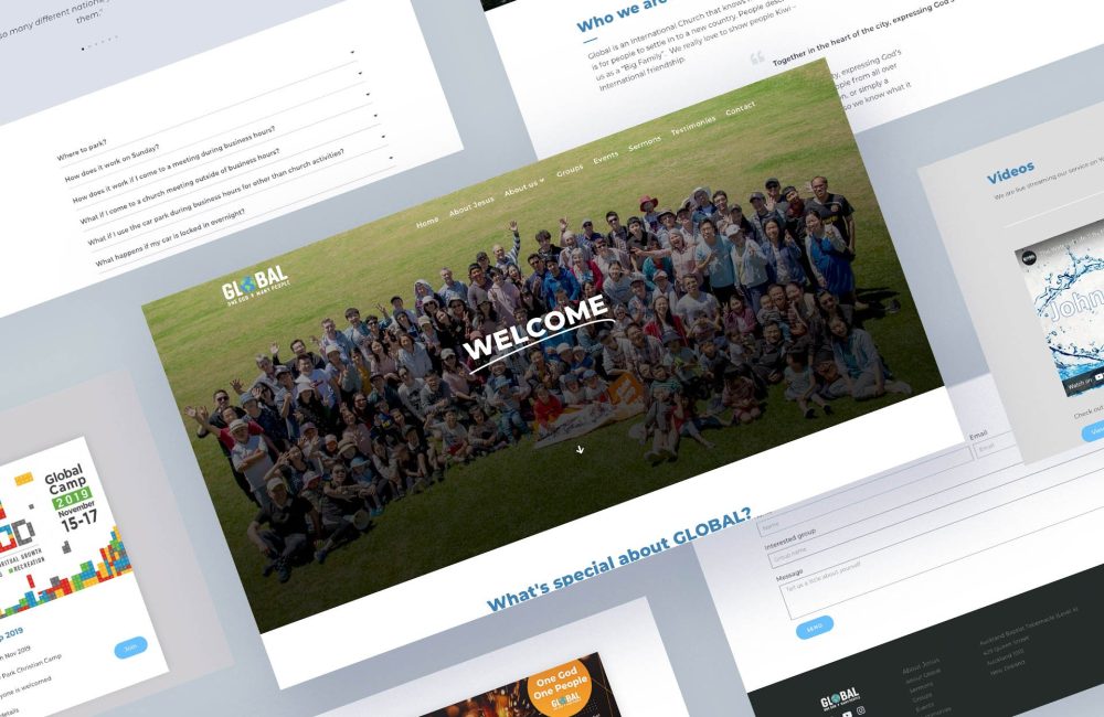 global website mockup